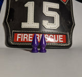 Purple 100% brass Bourke Spikes fire helmet, hardcore hardware, Leather